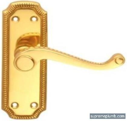 Regency Lever Latch - Short Plate - Polished Brass